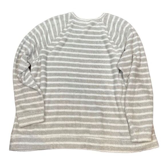 Show Me Your MuMu Sittin Around Snuggle Top Gray White Stripe Crewneck Size XXL - Picture 7 of 10